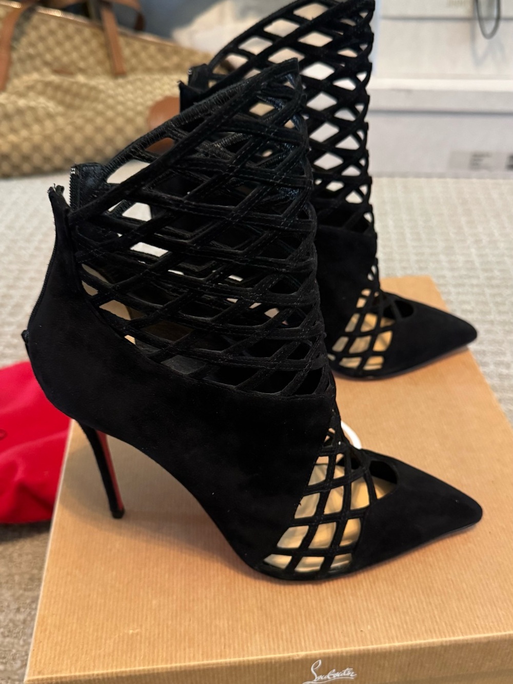 Christian Louboutin Mrs
Bouglione Cage Ankle Boots - Picture 3 of 12